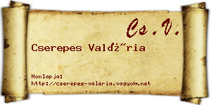 Cserepes Valéria névjegykártya