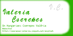 valeria cserepes business card
