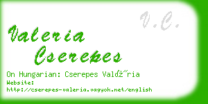 valeria cserepes business card